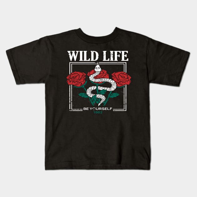 WILD LIFE STYLE - GIFTS T-Shirt Kids T-Shirt by kedesign1